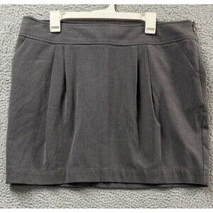 Old Navy Skirt Womens 16 Gray Pleated Short Business Work Career